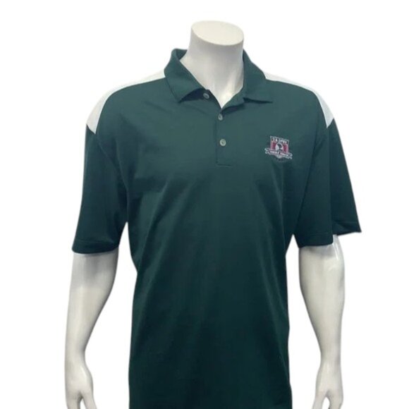 Nike Fit Dry Golf Pebble Beach US Open 2010 Green White Men's Polo Shirt Size XL - Picture 6 of 13
